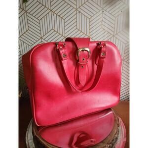 Vintage Samsonite BERRY RED Travel Bag Carry On Luggage Suitcase